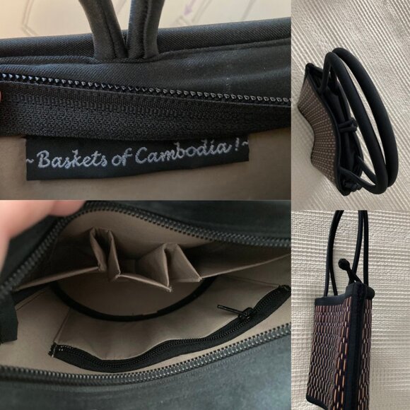 Baskets of Cambodia Handmade Woven Shoulder Bag Eco-Friendly Artisan Tote - Picture 8 of 10